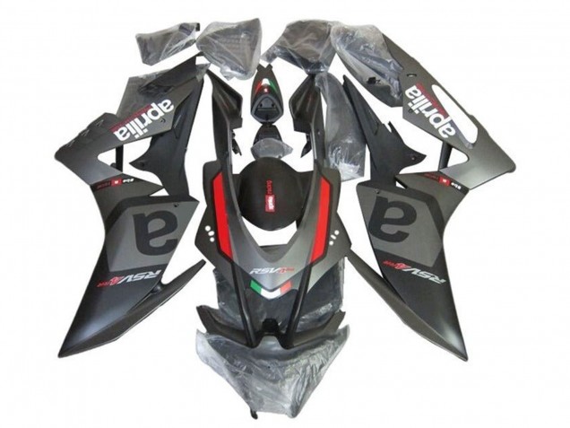 Aprilia RSV4 1000 Motorrad Verkleidung 2009-2015 - Matt Schwarz Grau Rot