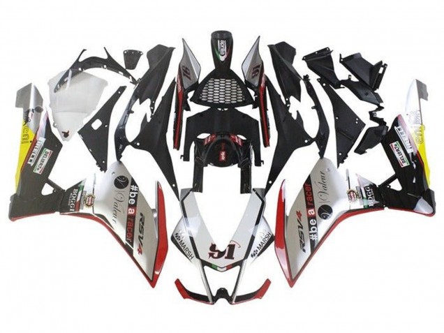 Aprilia RSV4 1000 Motorrad Verkleidung 2009-2015 - Silber Rot Grun Gelb Leuchtfeuer