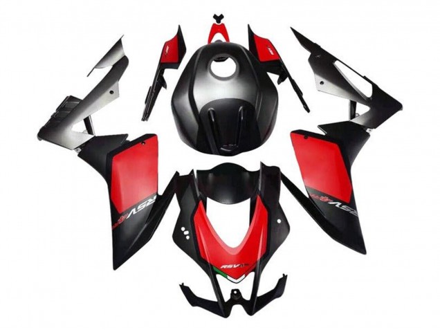 Aprilia RSV4 1000 Motorrad Verkleidung 2016-2020 - Matt Schwarz Rot Grau