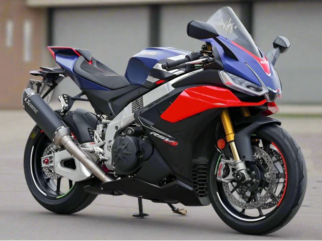 Aprilia RSV4 1100 Motorrad Verkleidung 2021-2024 - Matt Blau Glanzendes Rot Schwarz
