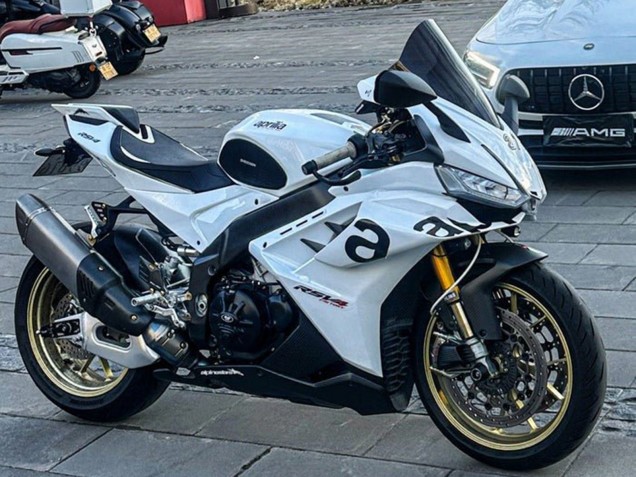 Aprilia RSV4 1100 Motorrad Verkleidung 2021-2024 - Weiss Schwarz