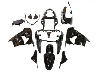 Kawasaki ZX9R Motorrad Verkleidung 2000-2001 - Glanzendes Schwarz Weiss Aufkleber