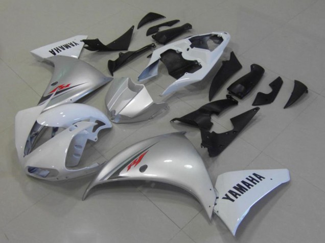 Yamaha YZF R1 Motorrad Verkleidung 2009-2011 - Weiss Silber
