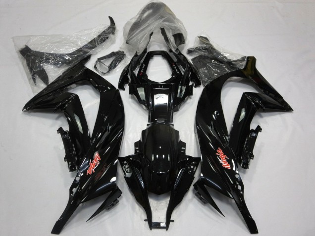 Kawasaki ZX10R Motorrad Verkleidung 2011-2015 - Glanzendes Schwarz Rot