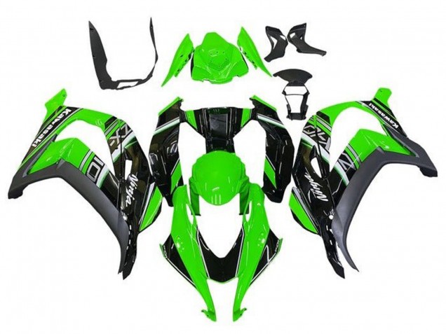 Kawasaki ZX10R Motorrad Verkleidung 2016-2020 - Grun Schwarz Grau