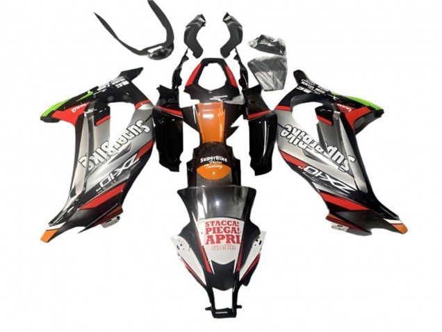 Kawasaki ZX10R Motorrad Verkleidung 2016-2020 - Silber Schwarz Rot Orange Superbike