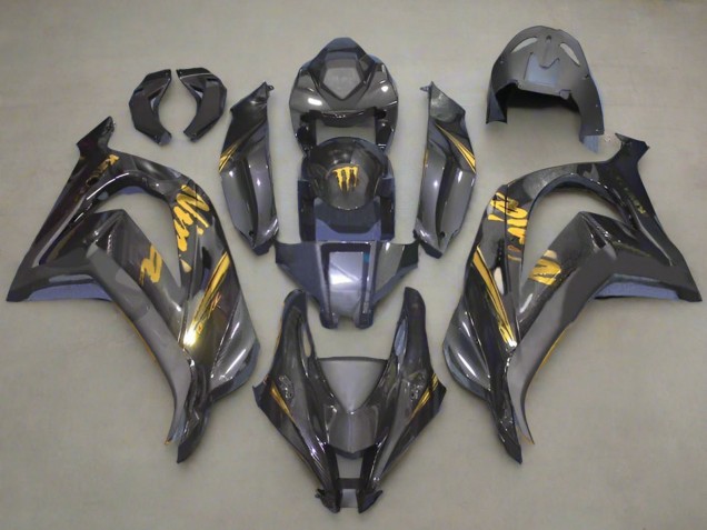 Kawasaki ZX10R Motorrad Verkleidung 2016-2020 - Kunst Carbonfaser Gold