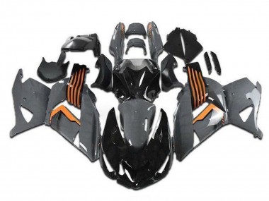 Kawasaki ZX14R ZZR1400 Motorrad Verkleidung 2006-2011 - Grau Orange Schwarz
