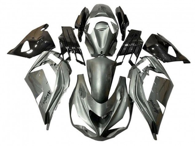Kawasaki ZX14R ZZR1400 Motorrad Verkleidung 2012-2024 - Metallisch Silber Schwarz