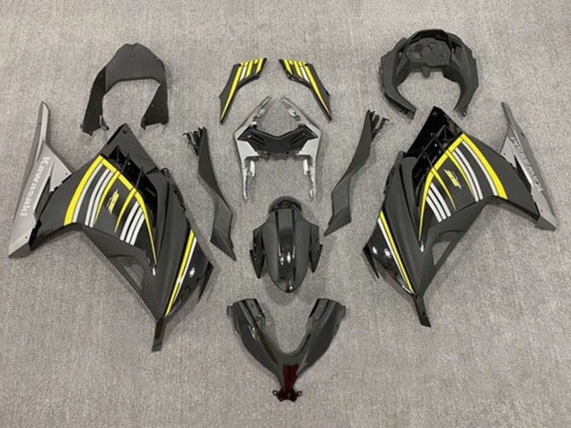 Kawasaki EX300 Motorrad Verkleidung 2013-2017 - Gelb Silber Glanzendes Schwarz Matt Schwarz