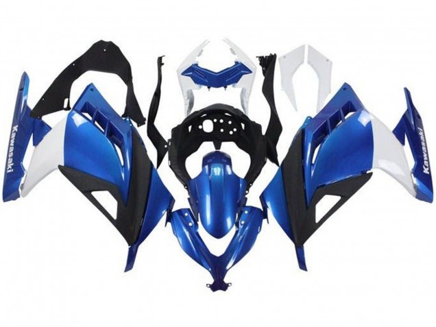 Kawasaki EX300 Motorrad Verkleidung 2013-2017 - Weiss Blau Schwarz