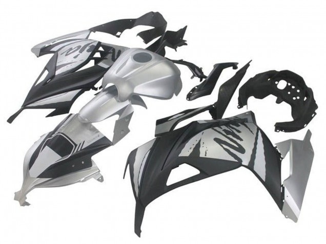 Kawasaki EX300 Motorrad Verkleidung 2013-2017 - Silber Schwarz
