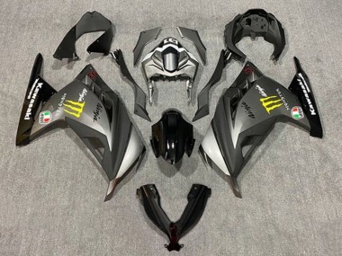 Kawasaki EX300 Motorrad Verkleidung 2013-2017 - Matt Grau Schwarz Gelb Monster