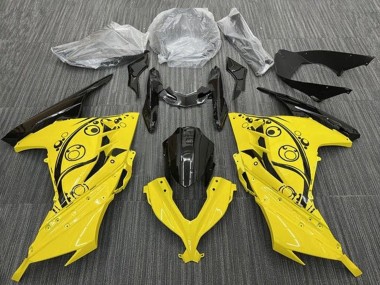 Kawasaki EX300 Motorrad Verkleidung 2013-2017 - Gelb Schwarz Kreiss