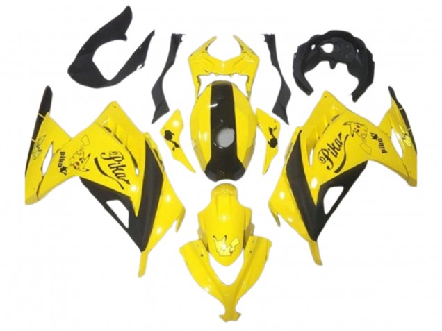 Kawasaki EX300 Motorrad Verkleidung 2013-2017 - Gelb Schwarz Pikachu