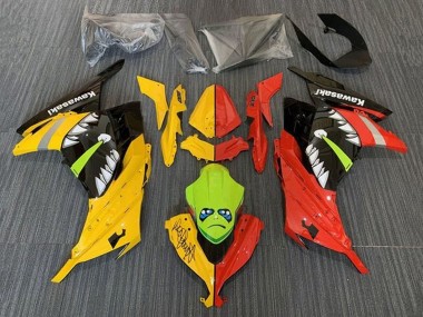 Kawasaki EX300 Motorrad Verkleidung 2013-2017 - Gelb Rot Grun Hai