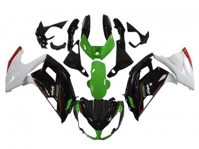 Kawasaki Ninja 650 EX650 Motorrad Verkleidung 2012-2016 - Grun Schwarz Weiss Rot