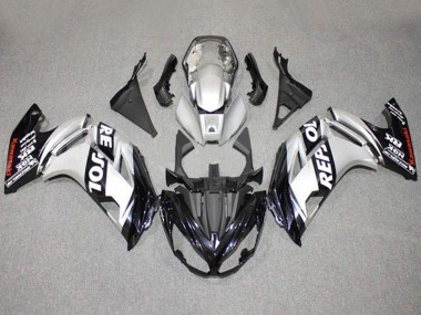 Kawasaki Ninja 650 EX650 Motorrad Verkleidung 2012-2016 - Silber Schwarz Repsol