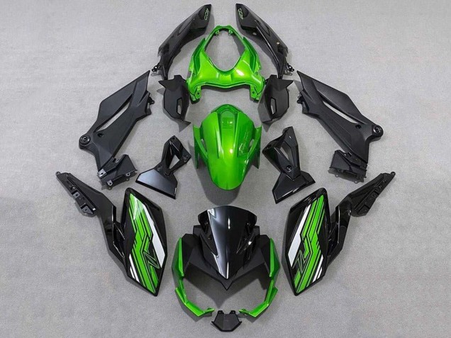 Kawasaki Z400 Motorrad Verkleidung 2018-2024 - Grun Weiss Schwarz