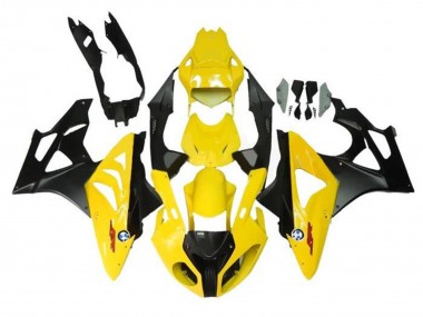 BMW S1000RR Motorrad Verkleidung 2009-2014 - Gelb Matt Schwarz