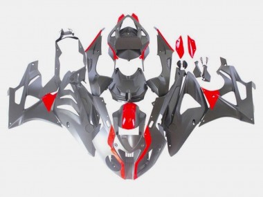 BMW S1000RR Motorrad Verkleidung 2009-2014 - Rot Matt Schwarz