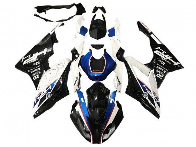 BMW S1000RR Motorrad Verkleidung 2015-2016 - Weiss Blau Glanzendes Schwarz HP
