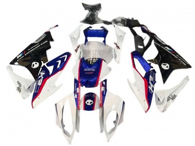 BMW S1000RR Motorrad Verkleidung Kit 2017-2018 - Weiss Blau Rot Glanzendes Schwarz