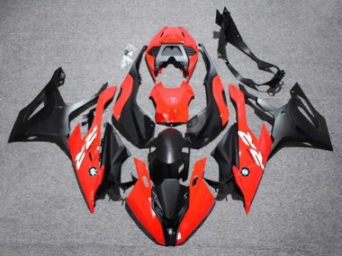 BMW S1000RR Motorrad Verkleidung 2019-2022 - Rot Weiss Matt Schwarz