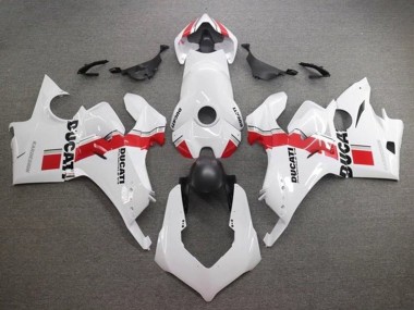 Ducati Panigale V4 V4S Motorrad Verkleidung 2020-2021 - Weiss Rot Streifen