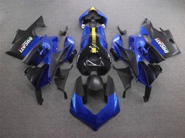 Ducati Panigale V4 V4S Motorrad Verkleidung 2020-2021 - Blau Gelb Matt Schwarz