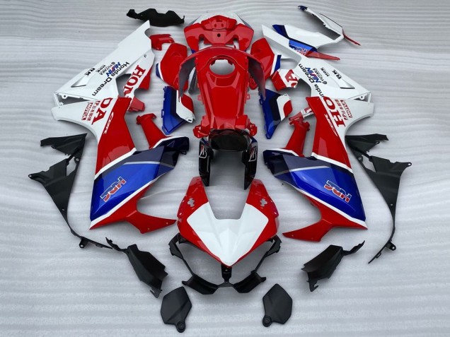 Honda CBR1000RR Motorrad Verkleidung 2017-2024 - Weiss Rot Blau HRC