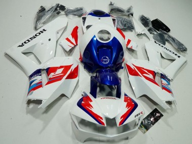 Honda CBR600RR Motorrad Verkleidung 2013-2023 - Weiss Rot Blau Fireblade