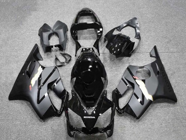 Honda CBR600 F4i Motorrad Verkleidung 2001-2003 - Glanzendes Schwarz Matt Schwarz Grau