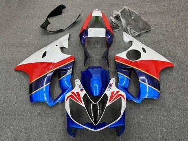 Honda CBR600 F4i Motorrad Verkleidung 2001-2003 - Weiss Rot Blau Dunkel Blau