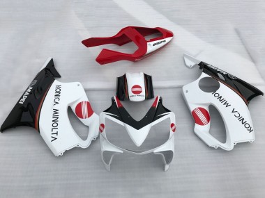 Honda CBR600 F4i Motorrad Verkleidung 2001-2003 - Weiss Rot Glanzendes Schwarz Konica Minolta
