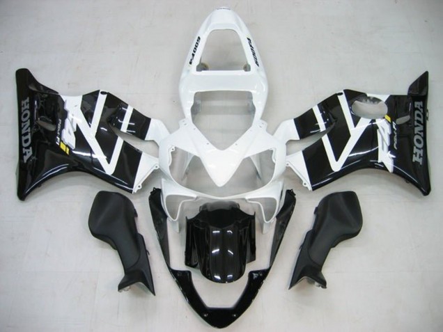 Honda CBR600 F4i Motorrad Verkleidung 2001-2003 - Weiss Glanzendes Schwarz