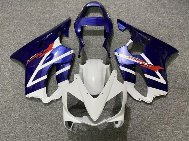 Honda CBR600 F4i Motorrad Verkleidung 2001-2003 - Weiss Blau Streifen