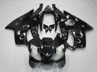 Honda CBR600 F4i Motorrad Verkleidung 2004-2007 - Glanzendes Schwarz Weiss Flamme