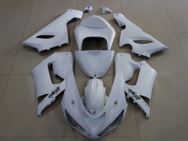 Kawasaki ZX6R Motorrad Verkleidung 2005-2006 - Matt Weiss