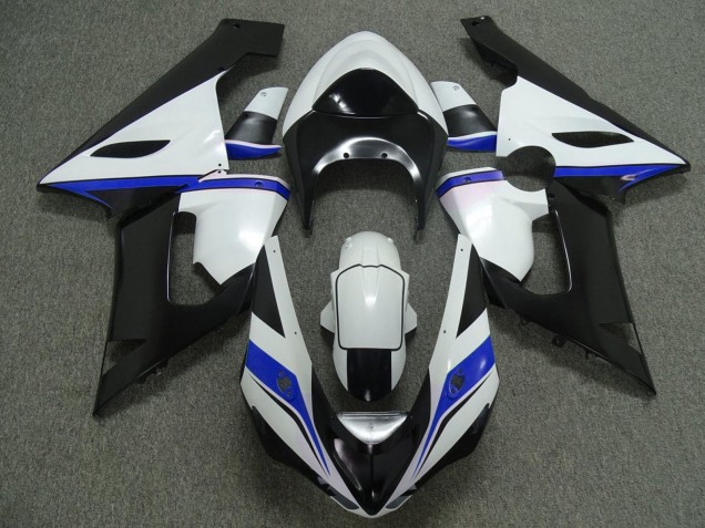 Kawasaki ZX6R Motorrad Verkleidung 2005-2006 - Weiss Schwarz Blau
