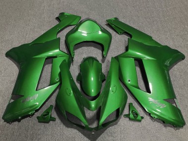 Kawasaki ZX6R Motorrad Verkleidung 2007-2008 - Grun Chrome