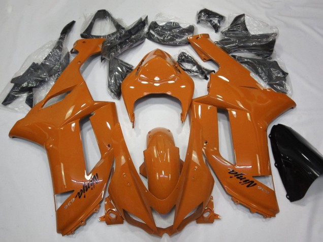 Kawasaki ZX6R Motorrad Verkleidung 2007-2008 - Orange Schwarz