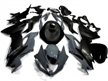 Kawasaki ZX6R Motorrad Verkleidung 2019-2022 - Matt Schwarz Nardo Grau