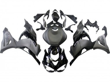 Kawasaki ZX6R Motorrad Verkleidung 2023-2026 - Matt Schwarz Matt Grau Glanzendes Schwarz