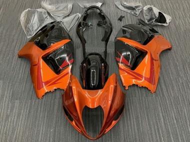 Suzuki GSXR 1300 Hayabusa Motorrad Verkleidung 1996-2007 - Orange Schwarz Rot