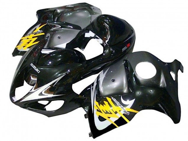 Suzuki GSXR 1300 Hayabusa Motorrad Verkleidung 1996-2007 - Glanzendes Schwarz Silber Gelb