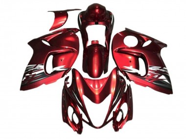 Suzuki GSXR 1300 Hayabusa Motorrad Verkleidung 2008-2020 - Rot Silber Weiss