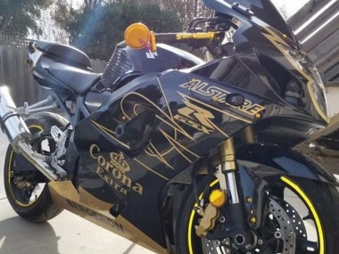 Suzuki GSXR 1000 Motorrad Verkleidung 2003-2004 - Schwarzes Gold Corona