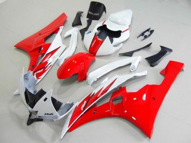 Yamaha YZF R6 Motorrad Verkleidung 2006-2007 - Weiss Rot