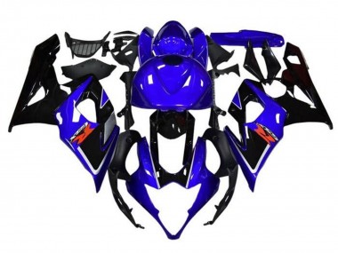 Suzuki GSXR 1000 Motorrad Verkleidung 2005-2006 - Blau Schwarz Weiss Streifen